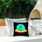 Pixel Alien Spaceship Outdoor Printed Pillow Design by June Erica Vess, 18 x 7 x 18